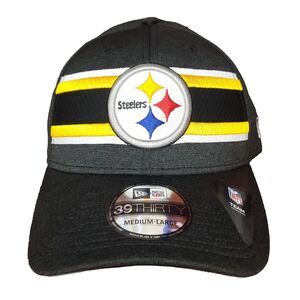 Pittsburgh Steelers New Era NFL 39Thirty 3930‎ Medium-Large Flex Hat Cap NWT